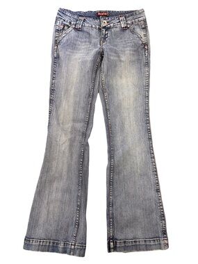 Early 2000’s Y2K Women's Light Blue Flare Jeans